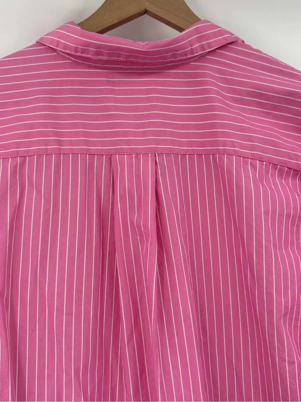 Sézane Max Oversized Pink Stripe Organic Cotton Button Down Shirt FR 44 US 12 - Picture 10 of 16